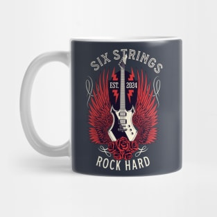 SIX STRINGS ROCK HARD Mug